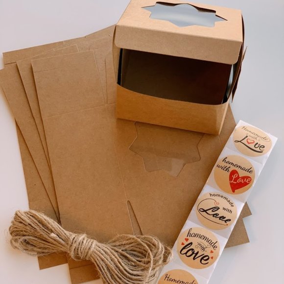 Brown Gift Boxes with Windows - Picture 2 of 8